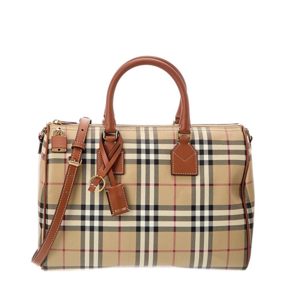 Burberry Check Canvas Luggage Bag